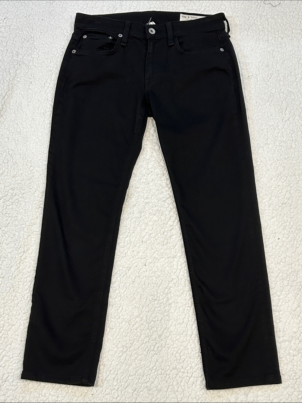 Rag & Bone DRE Low Rise Slim Boyfriend Pants size 23 Black